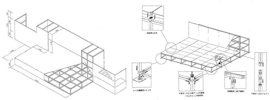 仮設ステージ Aタイプ(APタイプ21)設計図